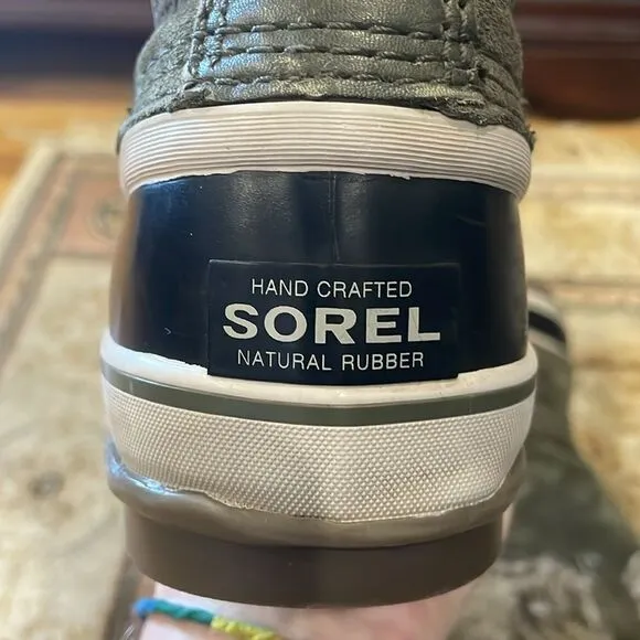 Sorel Joan of Arctic Warm Waterproof Green Suede Women’s Sz 6 Winter Snow Boots