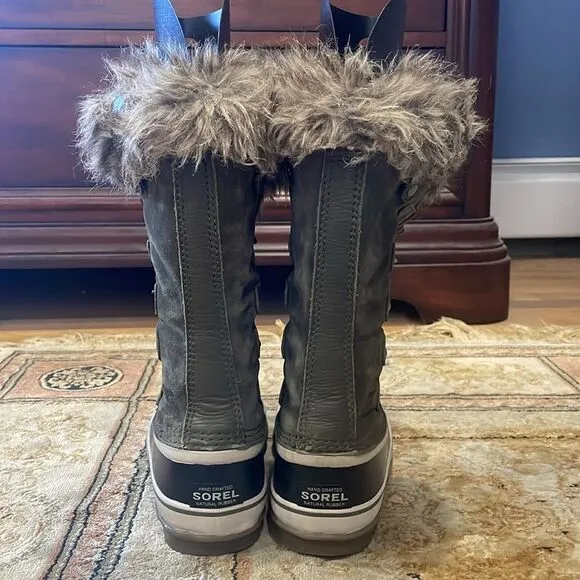 Sorel Joan of Arctic Warm Waterproof Green Suede Women’s Sz 6 Winter Snow Boots