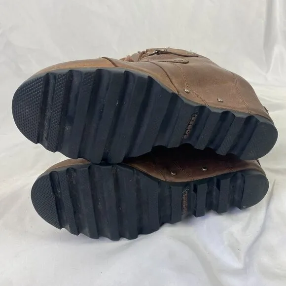 Sorel Joan Of Arctic Wedge II Snow Boots Women's 9 Brown Lace Up NL2305-250