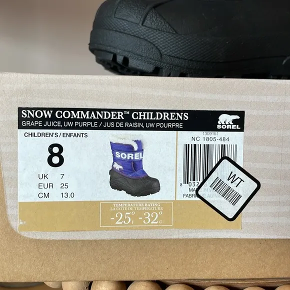 Sorel Kids Snow Commander Boots - 8Y
