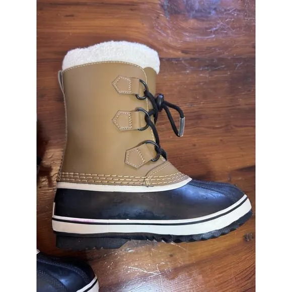 Sorel Kids Yoot Pac Nylon Waterproof Winter Snow Boots Size 1