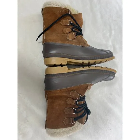 Sorel Made In Canada Kaufman Lined Snow Duck Boots Lace Up Men’s US 10
