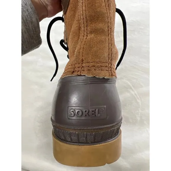 Sorel Made In Canada Kaufman Lined Snow Duck Boots Lace Up Men’s US 10