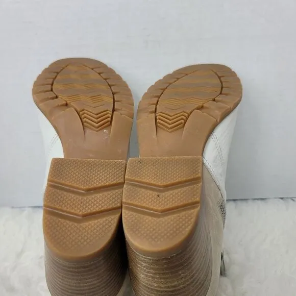 Sorel Nadia Tan Leather Womens Bootie Shoes Size 7.5