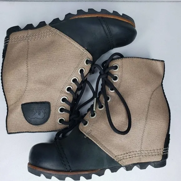 Sorel PDX Premium Wedge Booties Leather Ankle Boots NL2174-238