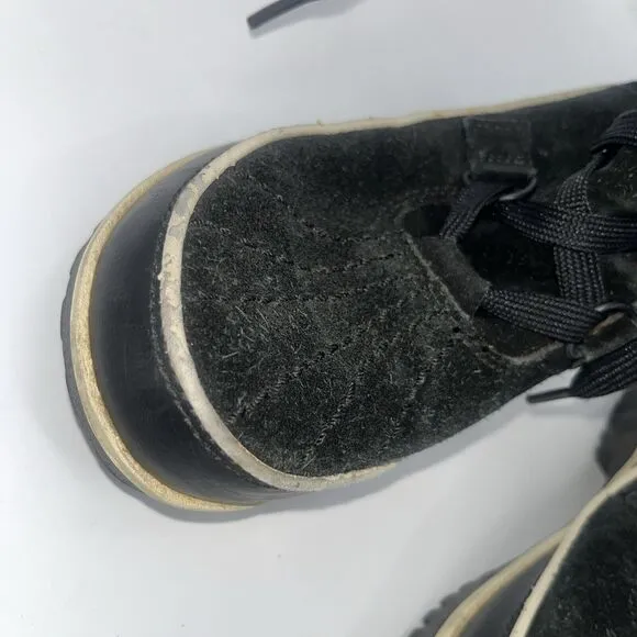 SOREL Tivoli High II Leather NL 2093-010 Black Waterproof Snow Boots Size 7 Used