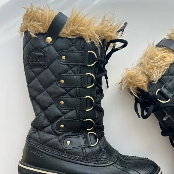 SOREL TOFINO BLACK TALL SNOW COMMUTER BOOTS SIZE 5