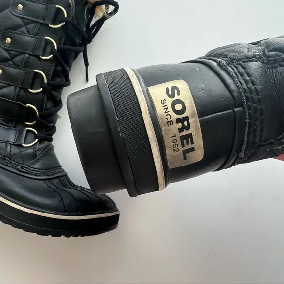 SOREL TOFINO BLACK TALL SNOW COMMUTER BOOTS SIZE 5