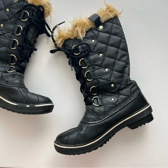 SOREL TOFINO BLACK TALL SNOW COMMUTER BOOTS SIZE 5