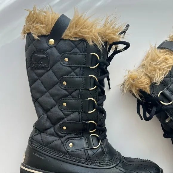 SOREL TOFINO BLACK TALL SNOW COMMUTER BOOTS SIZE 5