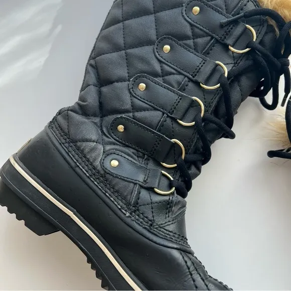 SOREL TOFINO BLACK TALL SNOW COMMUTER BOOTS SIZE 5