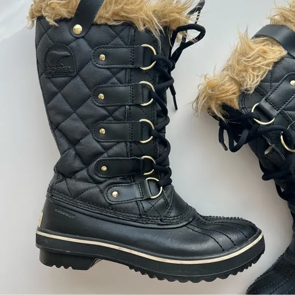 SOREL TOFINO BLACK TALL SNOW COMMUTER BOOTS SIZE 5