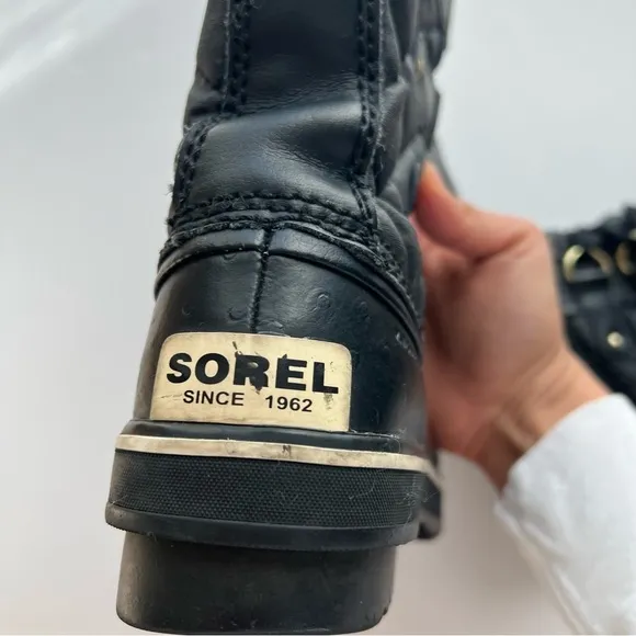 SOREL TOFINO BLACK TALL SNOW COMMUTER BOOTS SIZE 5