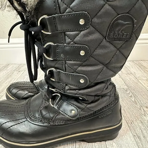 Sorel Tofino II Lace Up Black Winter‎ Snow Boots Women’s Size 8 Waterproof