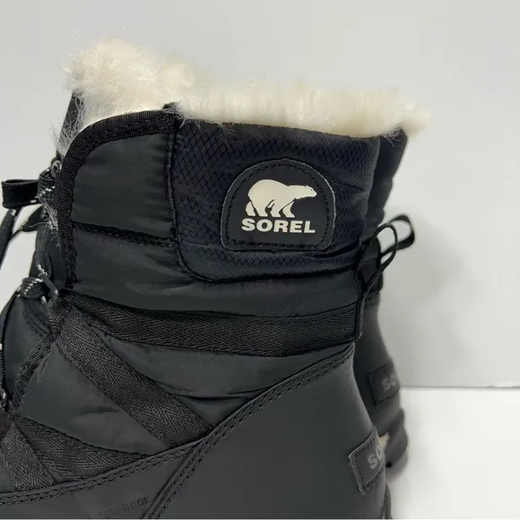 Sorel Whitney II Short Lace Waterproof Winter Snow Boots 10.5 Black NL2776-010