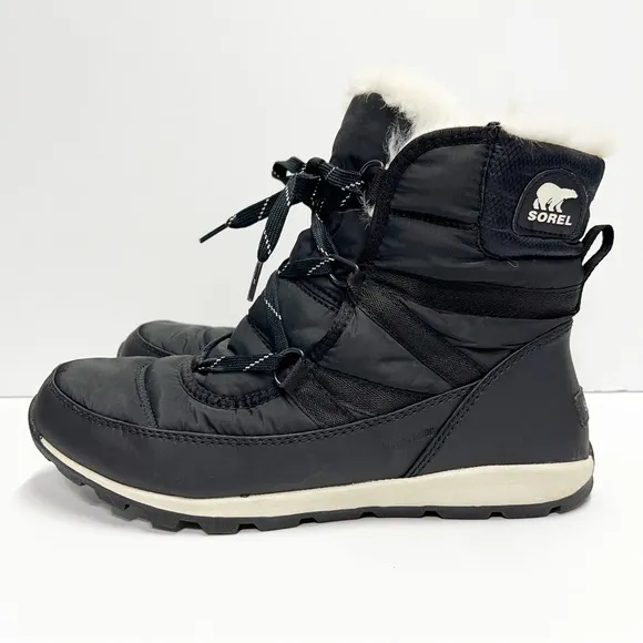 Sorel Whitney II Short Lace Waterproof Winter Snow Boots 10.5 Black NL2776-010