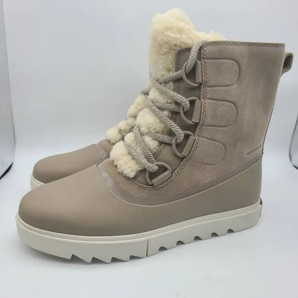 Sorel women boots Joan of Arctic Next Waterproof beige suede sz 10 new