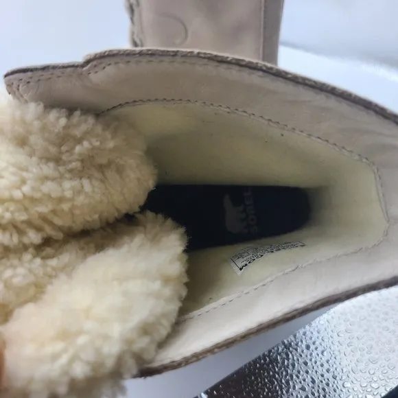Sorel women boots Joan of Arctic Next Waterproof beige suede sz 10 new