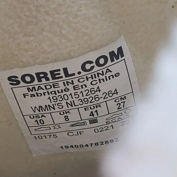 Sorel women boots Joan of Arctic Next Waterproof beige suede sz 10 new