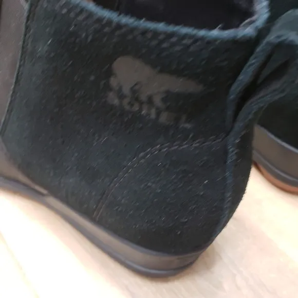 Sorel Women's Evie Pull On Black Ankle Boots Size 8.5