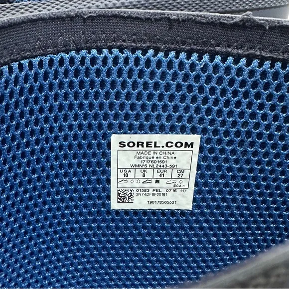 Sorel Women's Joan Rain Short matte blue mid calf water Boots size 10