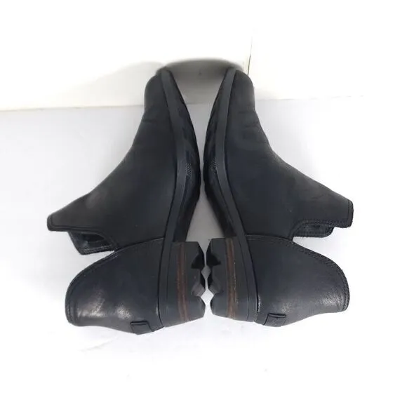 Sorel Women's Lolla US 8 Black Leather Cut-Out Ankle Booties Boots