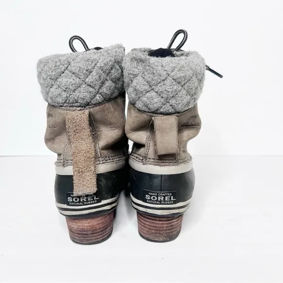 Sorel Women's Slimpack II Lace Size 7 Tan Gray Women’s Snow Winter Boots