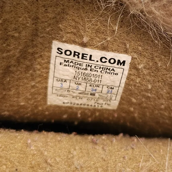 Sorel wool-lined winter boots youth sz youth 3 great condition 👍