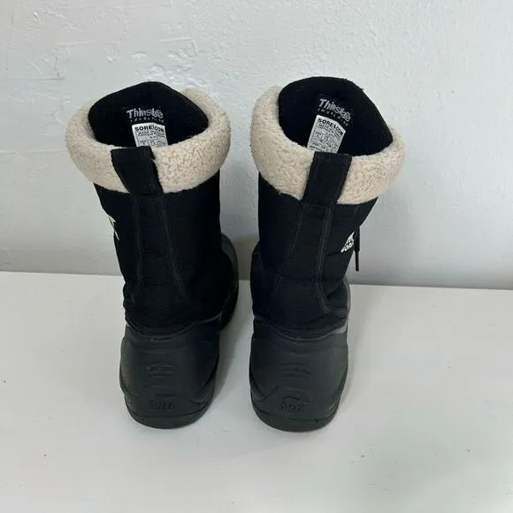Sorel tall winter rubber snow boots size 9