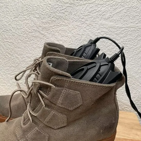 Sorel Toronto Women's Olive Suede Lace Up Wedge Ankle Bootie Boots Size 7