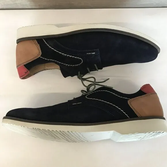 Sotoalto Navy Colorblock Suede Leather Oxford  Lace Up Shoes Men's EU 43 US 10