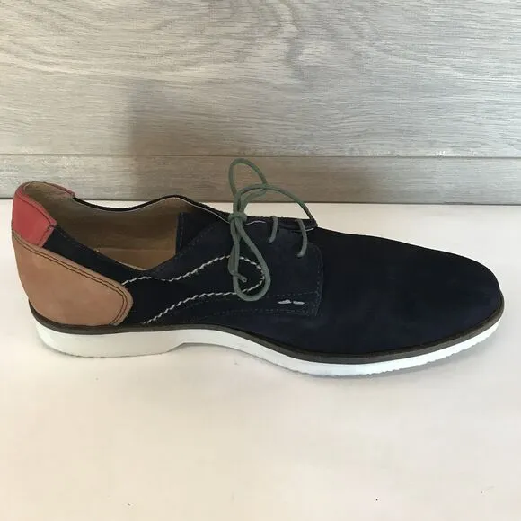 Sotoalto Navy Colorblock Suede Leather Oxford  Lace Up Shoes Men's EU 43 US 10