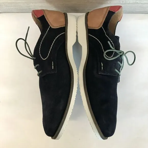 Sotoalto Navy Colorblock Suede Leather Oxford  Lace Up Shoes Men's EU 43 US 10
