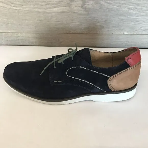 Sotoalto Navy Colorblock Suede Leather Oxford  Lace Up Shoes Men's EU 43 US 10