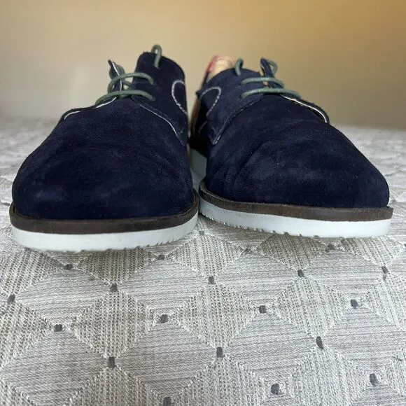 Sotoalto Navy Colorblock Suede Leather Oxford  Lace Up Shoes Men's EU 43 US 10