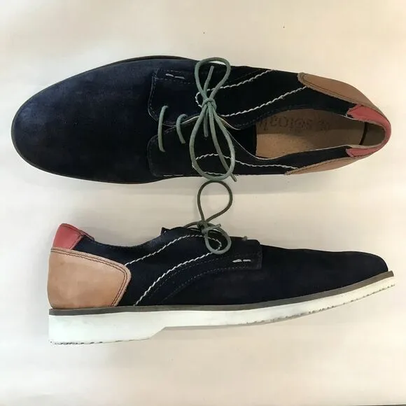 Sotoalto Navy Colorblock Suede Leather Oxford  Lace Up Shoes Men's EU 43 US 10