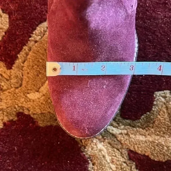 Splendid Women’s Burgundy Suede Leather Booties Boots Shoes Size 7.5