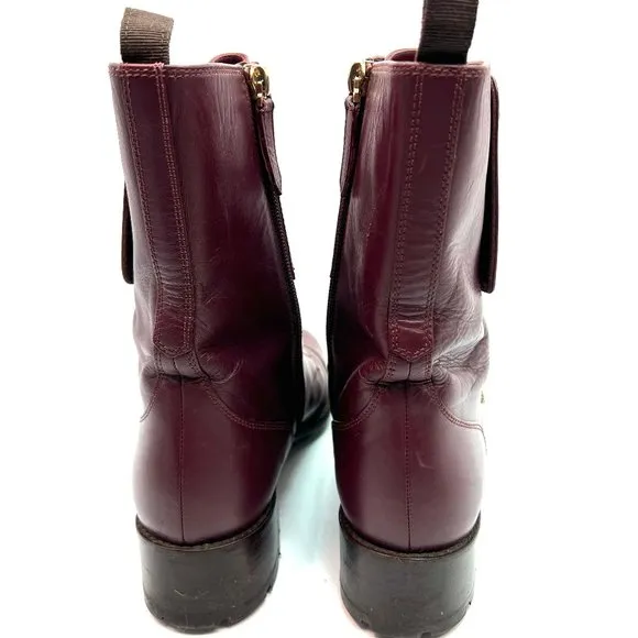 🌷❤️‍🔥SPRING SALE 🔥 FINAL PRICE🌷💥Valentino Garavani Burgundy Plum Boots 39