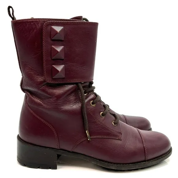 🌷❤️‍🔥SPRING SALE 🔥 FINAL PRICE🌷💥Valentino Garavani Burgundy Plum Boots 39