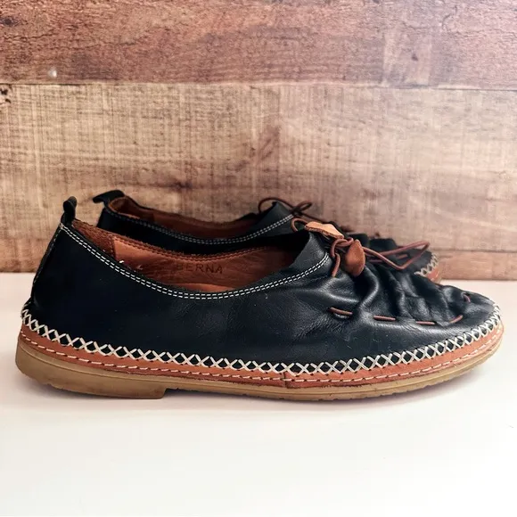 Spring Step Berna Genuine Leather Black Shoes
