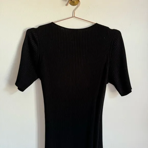 St. Agni Anais Wrap Dress In Black XL