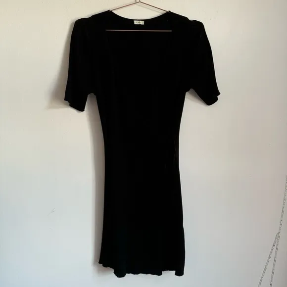 St. Agni Anais Wrap Dress In Black XL