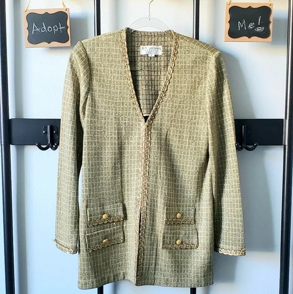 St John Evening by Marie Gray Gold Cardigan Size 6