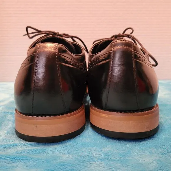 Stacy Adams Dickinson Cap Toe Oxford Memory Foam‎ Mens 12 Black Leather