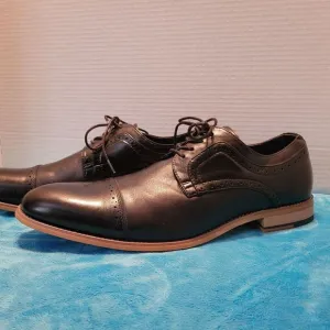 Stacy Adams Dickinson Cap Toe Oxford Memory Foam‎ Mens 12 Black Leather