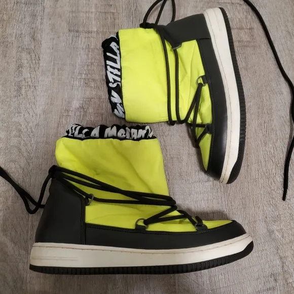 Stella McCartney Neon Yellow Snow Boots Size 36
