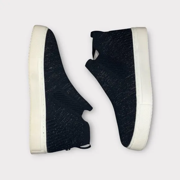 Steve Madden Black Slip On Sparkle Shoes