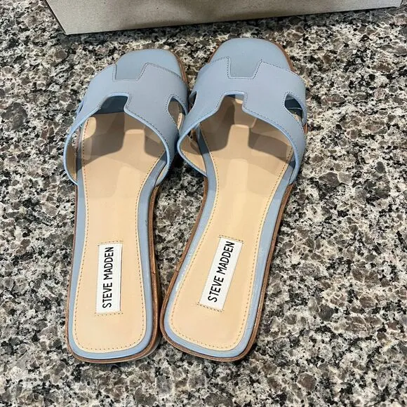 Steve Madden Hadyn Sandals Light Blue Size 8.5‎ NWT