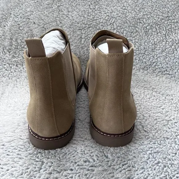 Steve Madden Men Highline Chelsea Boot Size 13 Sand Suede 100% Leather Shoes NEW