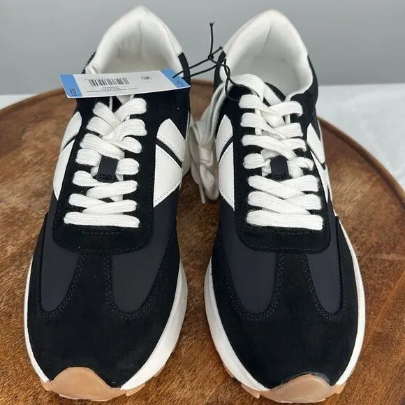 Steve Madden Shoes Wm 9 Black White Fashion Jogger Sneakers